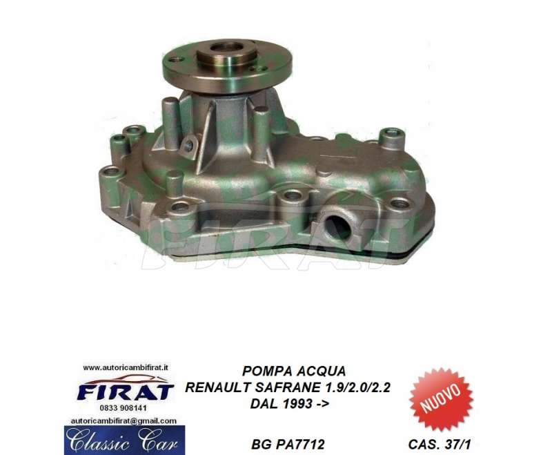 POMPA ACQUA RENAULT SAFRANE 1900 -2000 - 2200 (PA7712)
